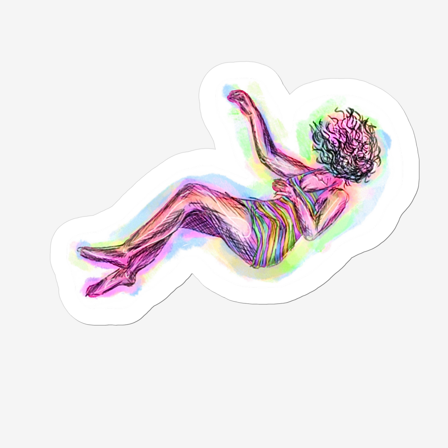 Sticker: Girl Floating